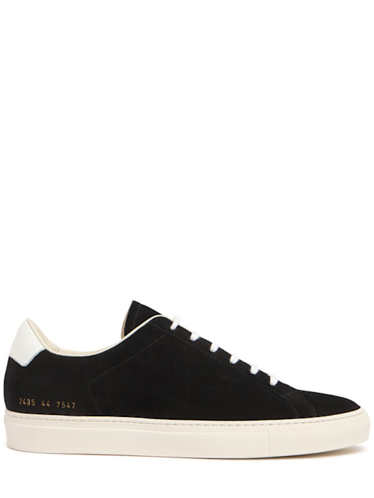 Common Projects: Sneakers basses en daim rétro - Noir - men_0 | Luisa Via Roma