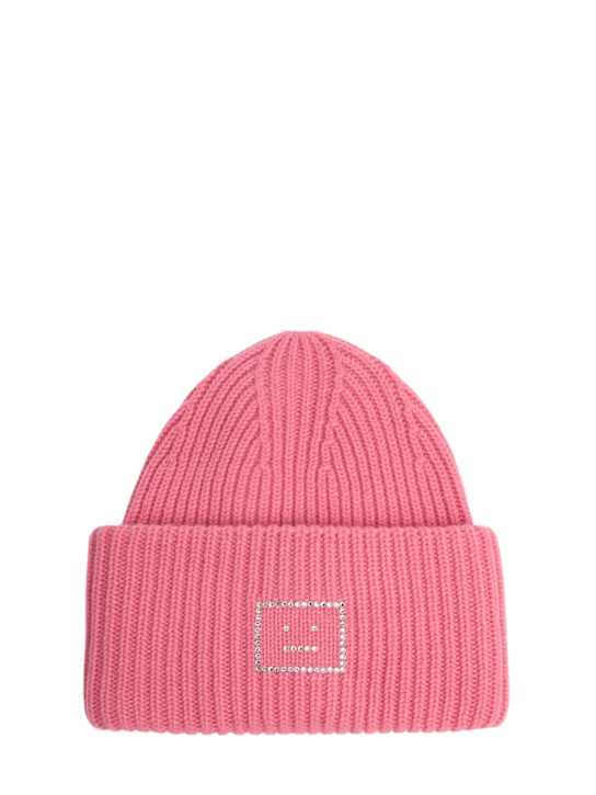 Acne Studios: Face wool beanie - men_0 | Luisa Via Roma