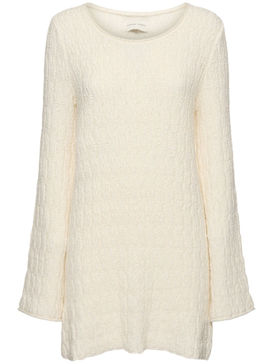 Loulou De Saison: Aisala コットンブレンドニットミニドレス - アイボリー - women_0 | Luisa Via Roma