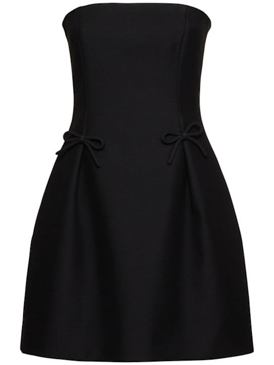Valentino: Crepe couture strapless mini dress - women_0 | Luisa Via Roma