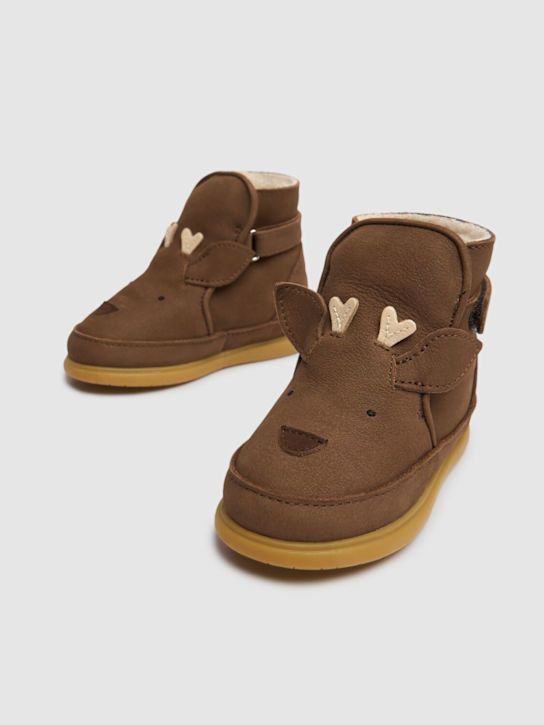 Donsje: Stag leather boots w/ ears - kids-boys_1 | Luisa Via Roma