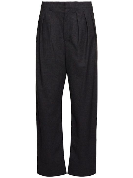 Lemaire: Tailored soft wool wide leg pants - women_0 | Luisa Via Roma