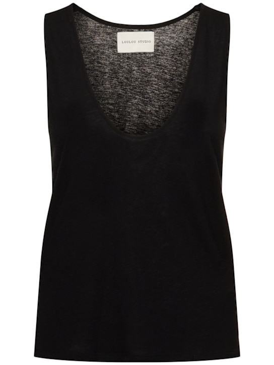 Loulou De Saison: Albia plunging tank top - women_0 | Luisa Via Roma