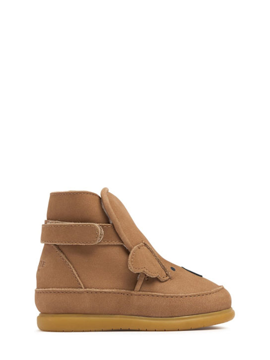 Donsje: Koala leather boots w/ear appliqués - kids-boys_0 | Luisa Via Roma