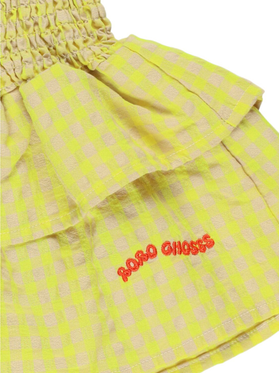 Bobo Choses: Woven cotton blend gingham skirt - マルチカラー - kids-girls_1 | Luisa Via Roma