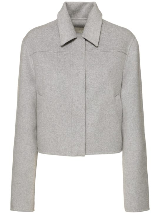 Loulou De Saison: Zhanna short boxy coat - Grey - women_0 | Luisa Via Roma