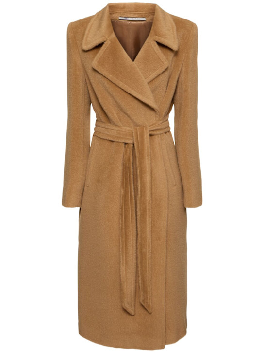 Tagliatore 0205: Molly teddy robe long coat - women_0 | Luisa Via Roma