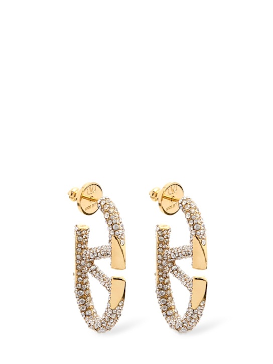 Valentino Garavani: Vlogo The Bold Edition crystal earrings - women_0 | Luisa Via Roma