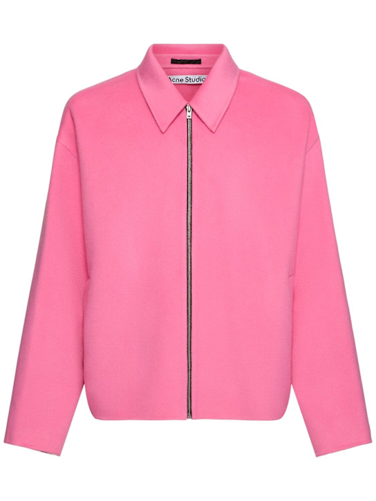 Acne Studios: Zipped wool casual jacket - men_0 | Luisa Via Roma