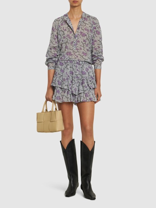 Marant Etoile: Jocadia printed cotton voile mini skirt - women_1 | Luisa Via Roma