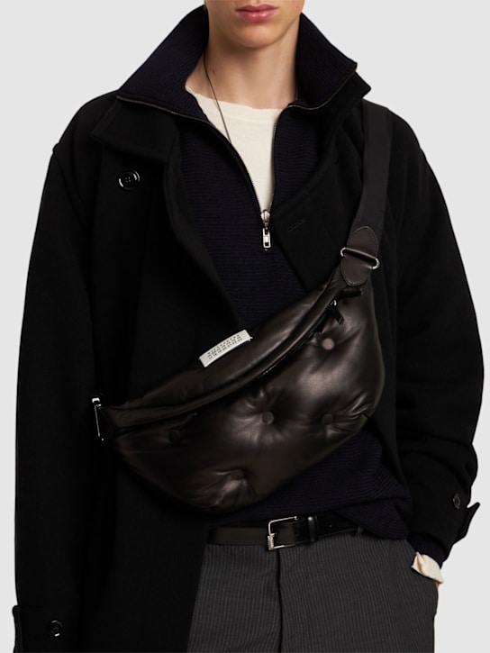 Maison Margiela: Grand Slam leather belt bag - men_1 | Luisa Via Roma