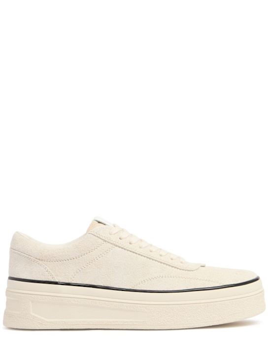 Jil Sander: Low top suede sneakers - men_0 | Luisa Via Roma