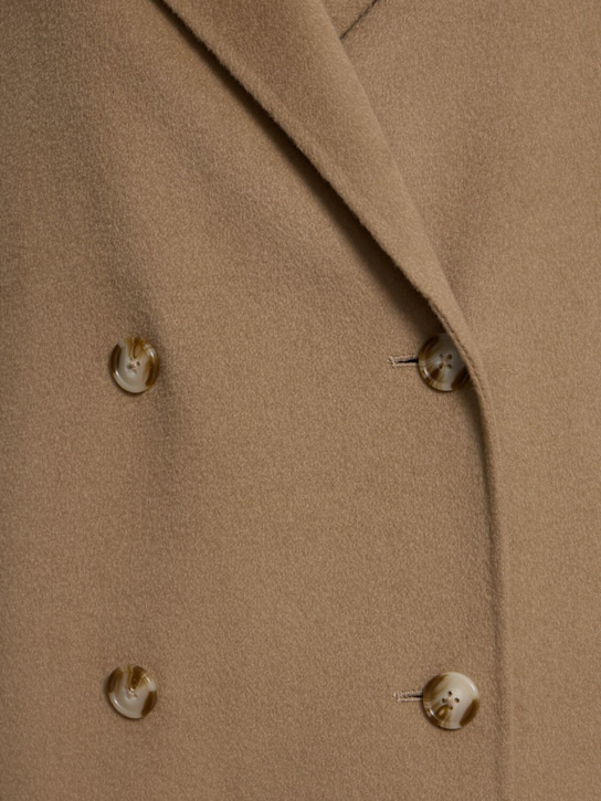 Loulou Studio: Borneo double breast wool blend coat - Beige - women_4 | Luisa Via Roma
