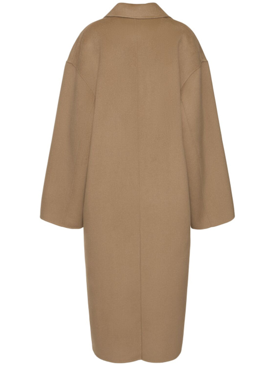 Loulou Studio: Borneo double breast wool blend coat - Beige - women_5 | Luisa Via Roma