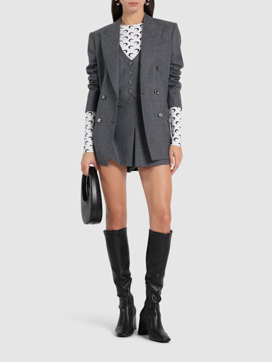 Marine Serre: All over moon print second skin top - women_1 | Luisa Via Roma