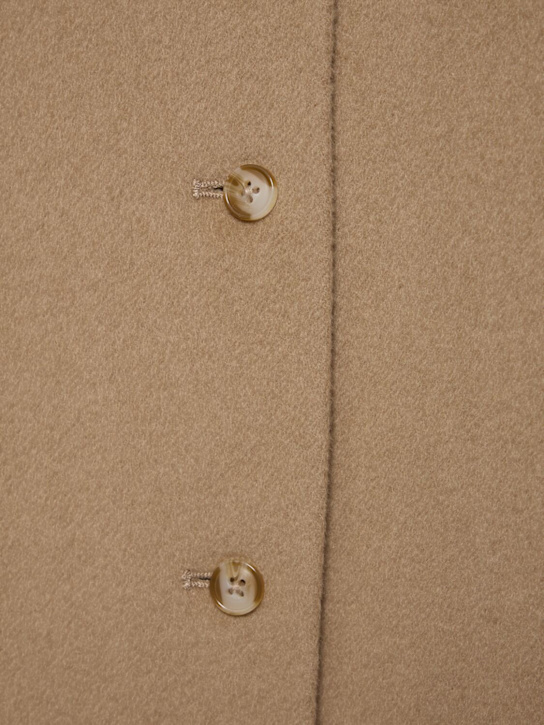 Loulou Studio: Martil round neck long coat - Beige - women_4 | Luisa Via Roma
