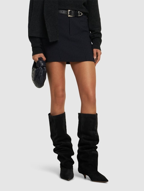 Paris Texas: 35mm Ines suede tall boots - women_1 | Luisa Via Roma