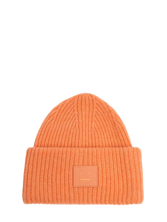 Acne Studios: Face wool beanie - men_0 | Luisa Via Roma