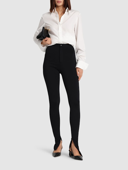Wardrobe.nyc: HB stretch leggings - Black - women_1 | Luisa Via Roma