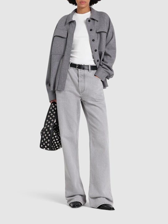 ANINE BING: Eva ribbed cotton jersey tank top - women_1 | Luisa Via Roma