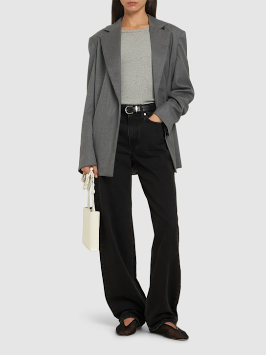 Loulou De Saison: Arlo double breast wool blazer - Grey - women_1 | Luisa Via Roma