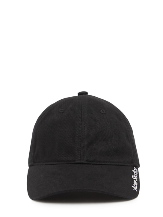 Acne Studios: Logo cotton hat - men_0 | Luisa Via Roma