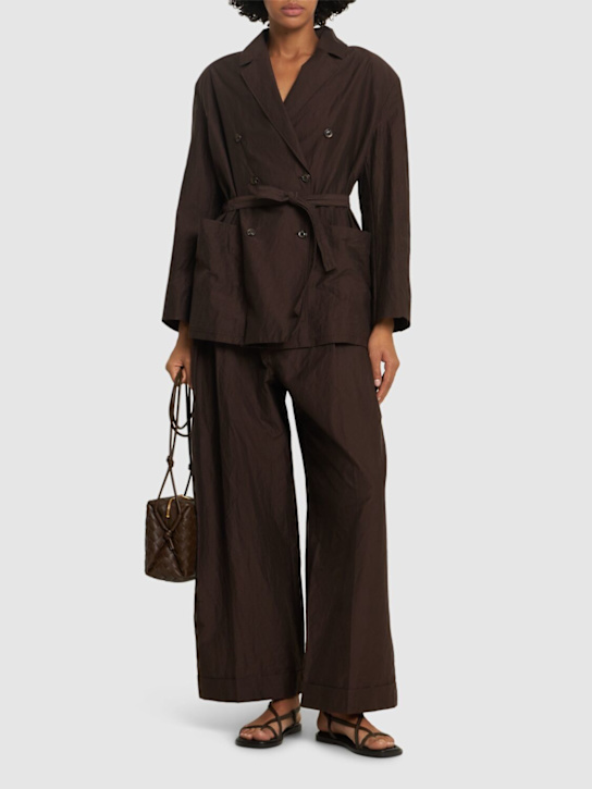 Soeur: Drew double breast cotton blend jacket - women_1 | Luisa Via Roma