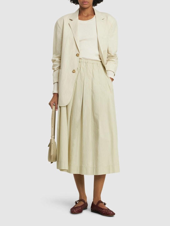 Soeur: Amalia elastic waist cotton midi skirt - women_1 | Luisa Via Roma