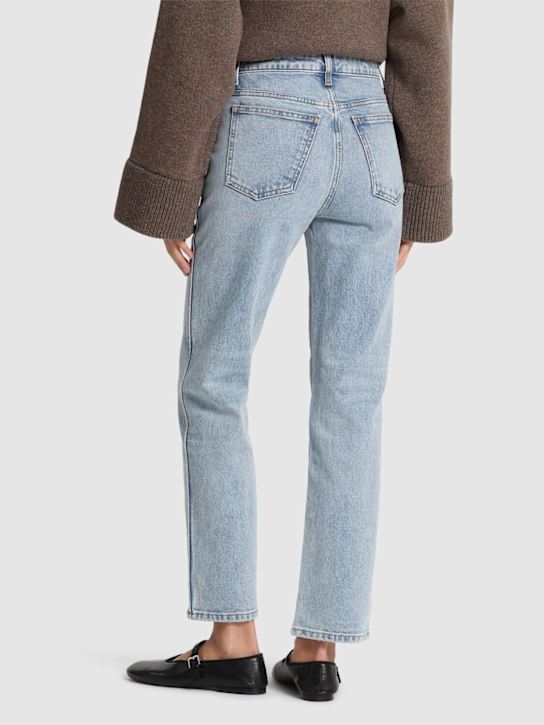 Khaite: Abigail straight cotton denim jeans - Blue - women_2 | Luisa Via Roma