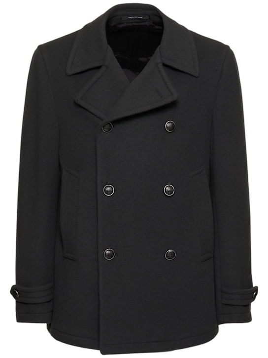 Tagliatore: Monaco wool blend peacoat - men_0 | Luisa Via Roma