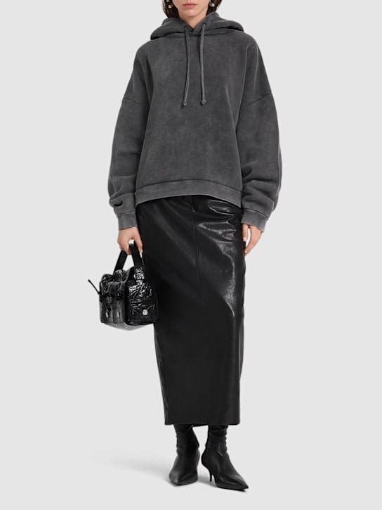 Acne Studios: Fester vintage cotton jersey hoodie - women_1 | Luisa Via Roma