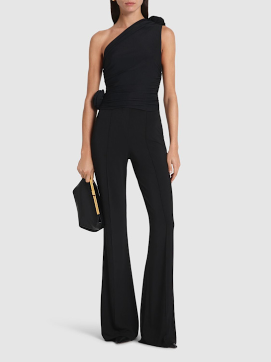 Magda Butrym: Jersey one shoulder flower top - women_1 | Luisa Via Roma