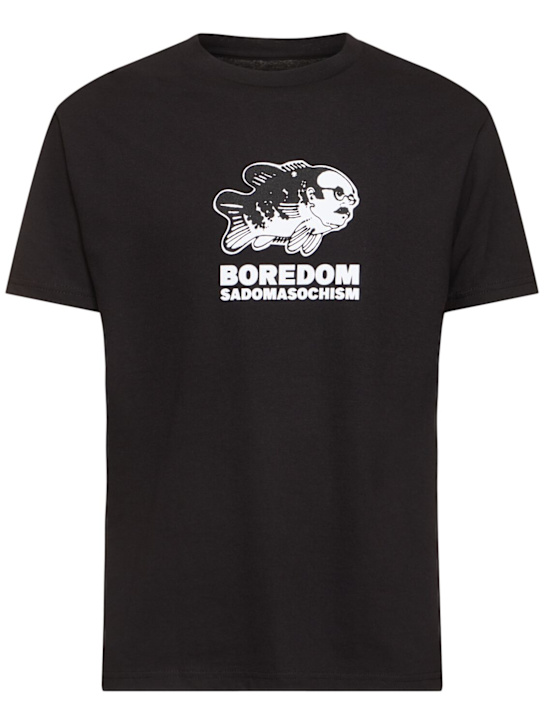 Pleasures: Boredom print cotton t-shirt - men_0 | Luisa Via Roma