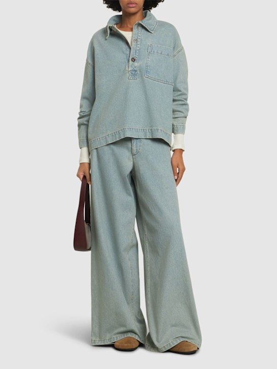 Soeur: Austin denim shirt w/ pocket - women_1 | Luisa Via Roma