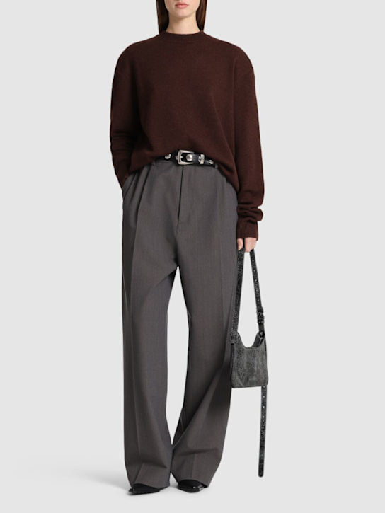 The Frankie Shop: Rafaela padded knit wool sweater - women_1 | Luisa Via Roma