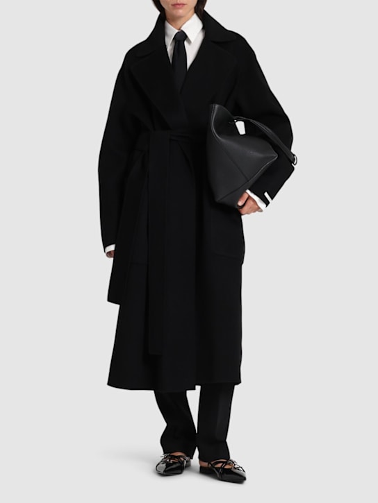 Sportmax: Veleno double breast belted wool coat - women_1 | Luisa Via Roma