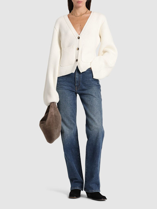 Khaite: Danielle high rise straight jeans - women_1 | Luisa Via Roma