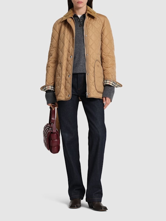 Burberry: Giacca trapuntata Penston / cintura - women_1 | Luisa Via Roma