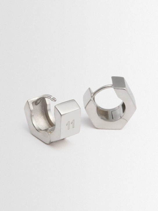 Maison Margiela: Bolt & nut hoop earrings - women_1 | Luisa Via Roma