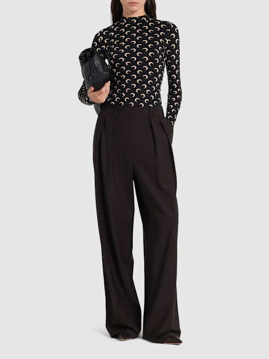 Marine Serre: Moon print second skin top - women_1 | Luisa Via Roma