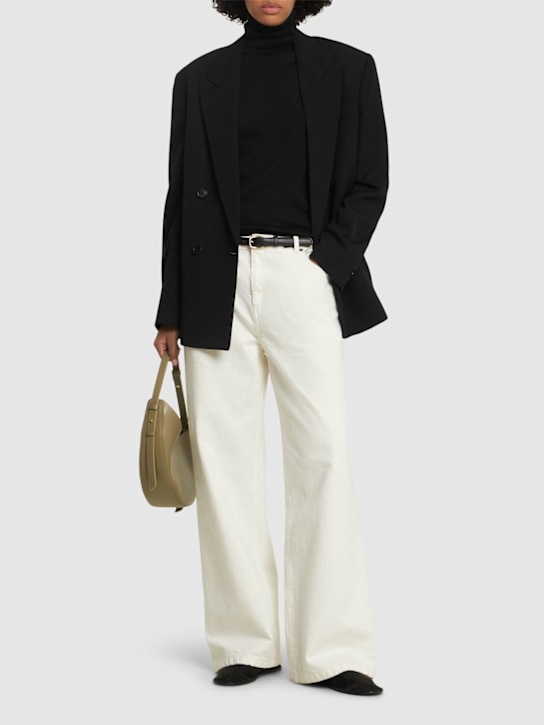 Soeur: Jeans larghi Calvin in denim - Bianco - women_1 | Luisa Via Roma