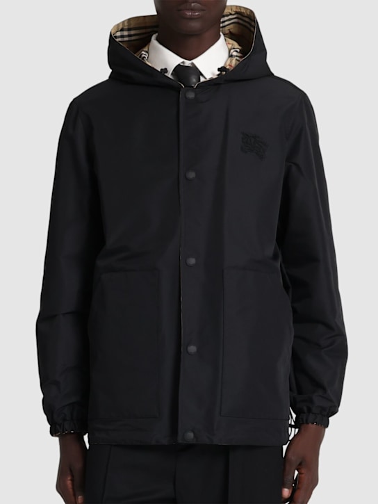 Burberry: Rainford reversible hooded jacket - Archive Beige - men_3 | Luisa Via Roma