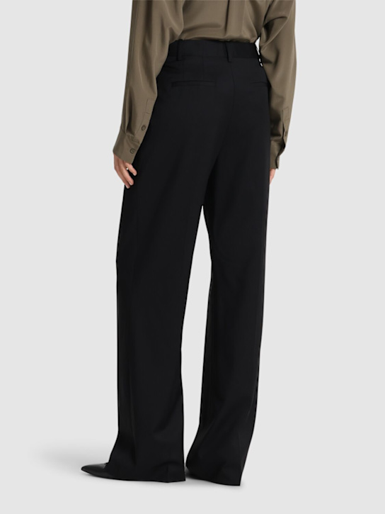 Loulou Studio: Sbiru flared wool pants - women_2 | Luisa Via Roma