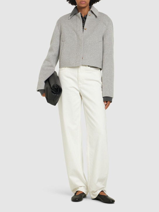 Loulou De Saison: Zhanna short boxy coat - Grey - women_1 | Luisa Via Roma