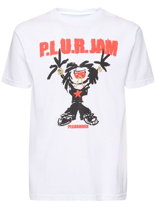 Pleasures: Printed cotton t-shirt - men_0 | Luisa Via Roma