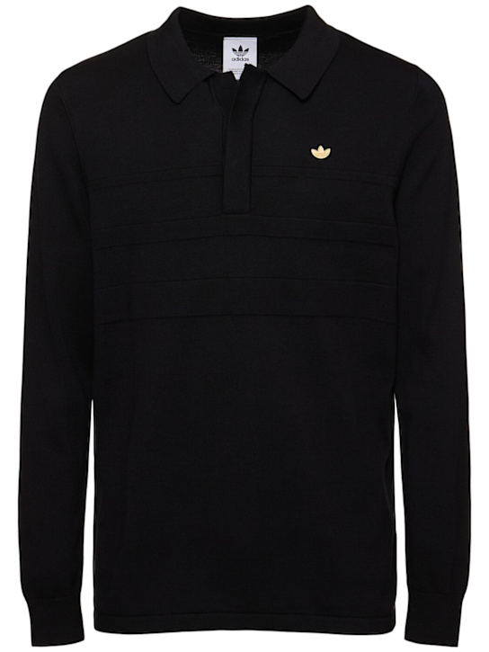adidas Originals: Long sleeve polo shirt - men_0 | Luisa Via Roma