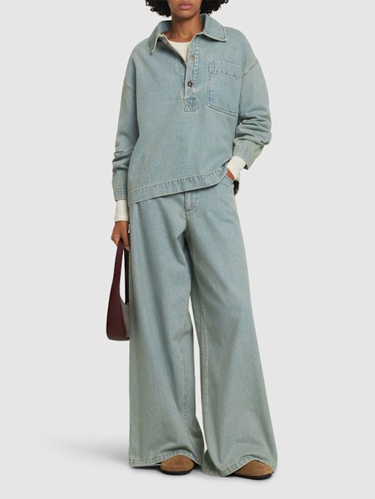 Soeur: Alexis low rise wide denim jeans - women_1 | Luisa Via Roma