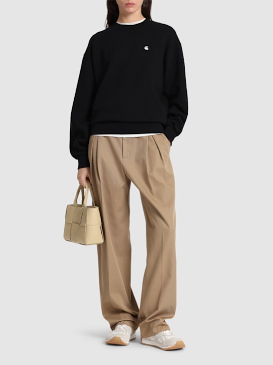 Carhartt WIP: Felpa girocollo Casey - Nero/Argento - women_1 | Luisa Via Roma