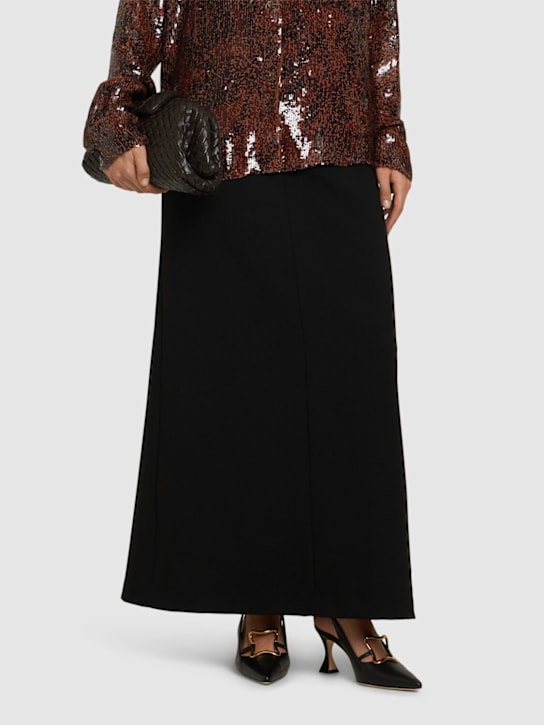 Manolo Blahnik: 70mm Nikkal leather slingbacks - women_1 | Luisa Via Roma