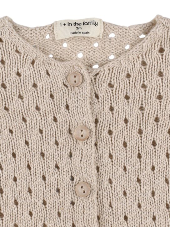 1 + IN THE FAMILY: コットン＆リネンニットカーディガン - ベージュ - kids-girls_1 | Luisa Via Roma